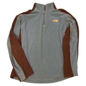 Boys’ XL 18-20 North Face two-tone blue fleece half zip